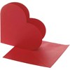 Vykort Hjärtformat Rött 12,5x12,5 cm med kuvert 10-pack