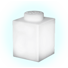 LEGO Iconic Silicon Kloss 1000% med LED lampa Vit