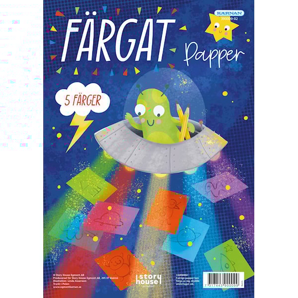Tegneblokk 1 kg farget papir FSC Kärnan