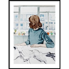 Kvinna vid fönster Poster50x70cm