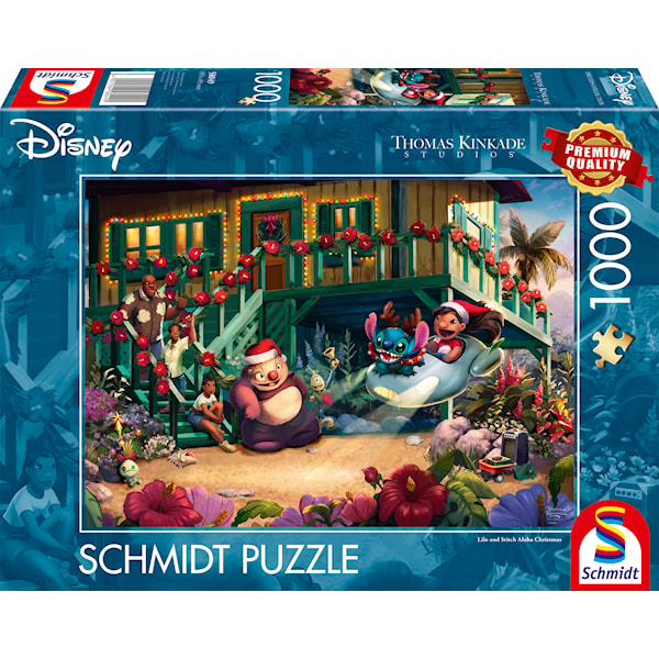 Disney, Lilo And Stitch Aloha Christmas Julpussel 1000 Bitar Schmidt