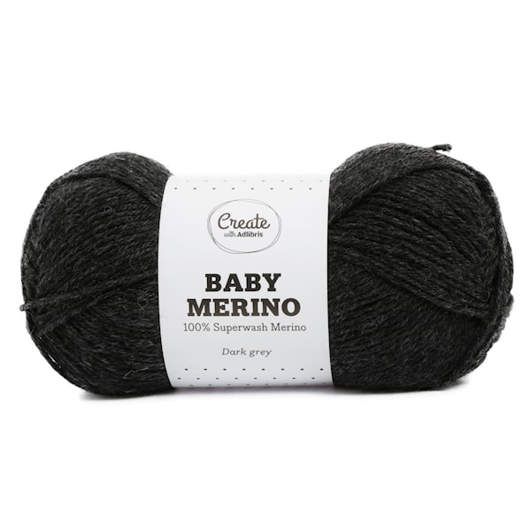 Adlibris Baby Merinovilla Lanka 50g Dark Grey A003