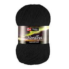 Nordlys 100 g musta Viking Garn
