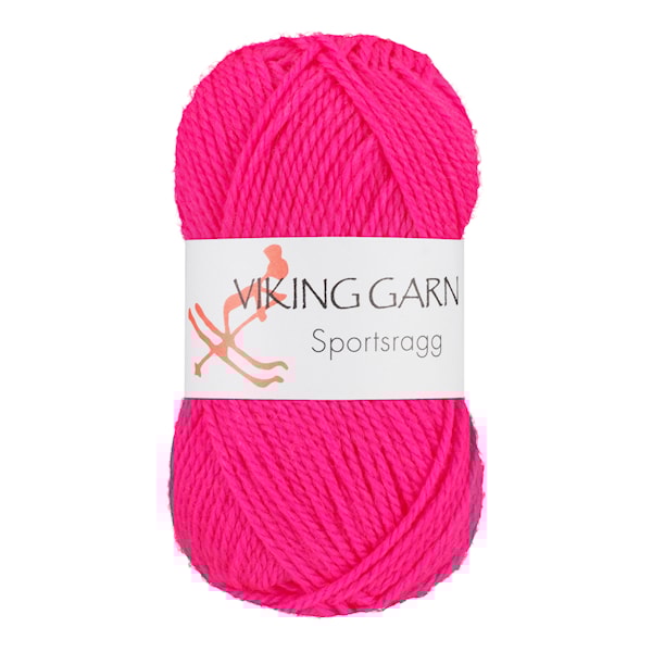 Sportsragg 50 g Neonrosa 577 Viking Garn