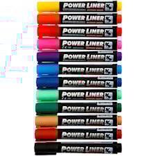Power Liner, strek 1,5-3 mm, ass. farger, 12 stk./ 1 pk.