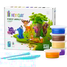 Modellera Skogens Djur 15-pack lufttorkande Hey Clay