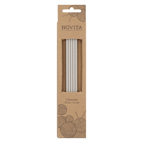 Strikkepinner Aluminium 20 cm Novita