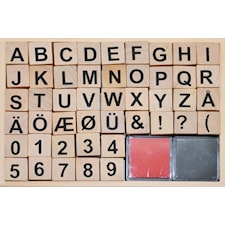 Stämplar i trä - Bokstäver och Siffror Playbox