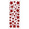 Glitterstickers Stjärna, 10x24 cm, 2 ark, röd