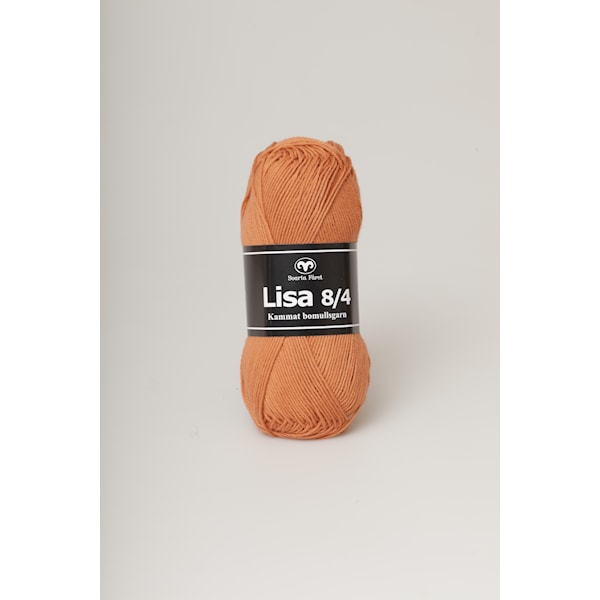 Lisa 8/4 Garn Bomull 50 g oransje 35 Svarta Fåret