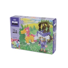 Plus-Plus Pastell Häst med vagn 170 delar.