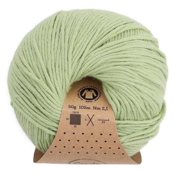 Adlibris Organic Cotton, 50 g, Linden Green A412