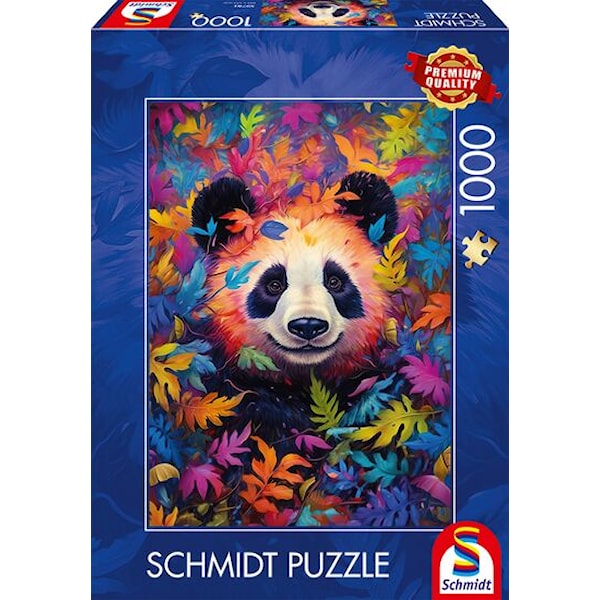 Panda In A Rainbow-Coloured Forest Pussel 1000 Bitar Schmidt