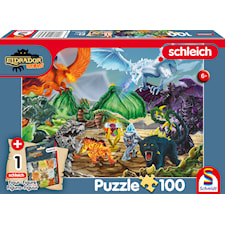 Pussel slaget om den super kristallen med Schleich mini figur 100 bitar Schmidt