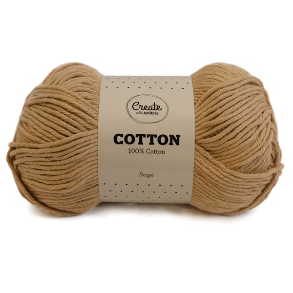 Adlibris Bomull Garn 100g Beige A079