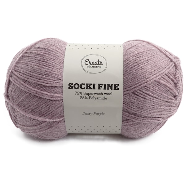 Adlibris Socki Fine 100g Dusty Purple A144