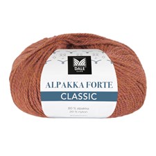 Alpakka Forte Classic 50 g Mørk terracotta melert Dale Garn