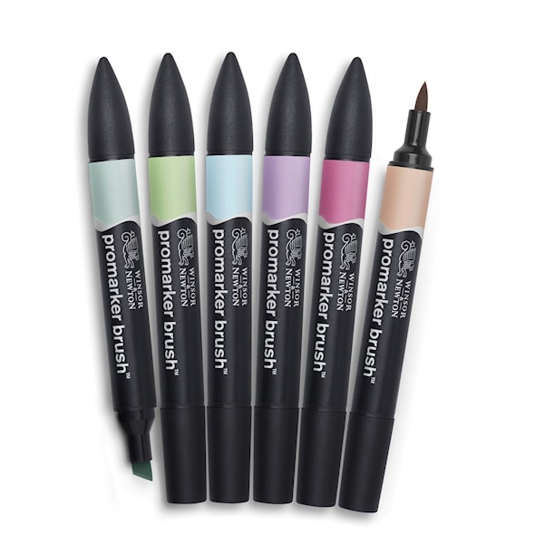 Markørpenn ProMarker Sett 6 - Pastel Tones Winsor & Newton