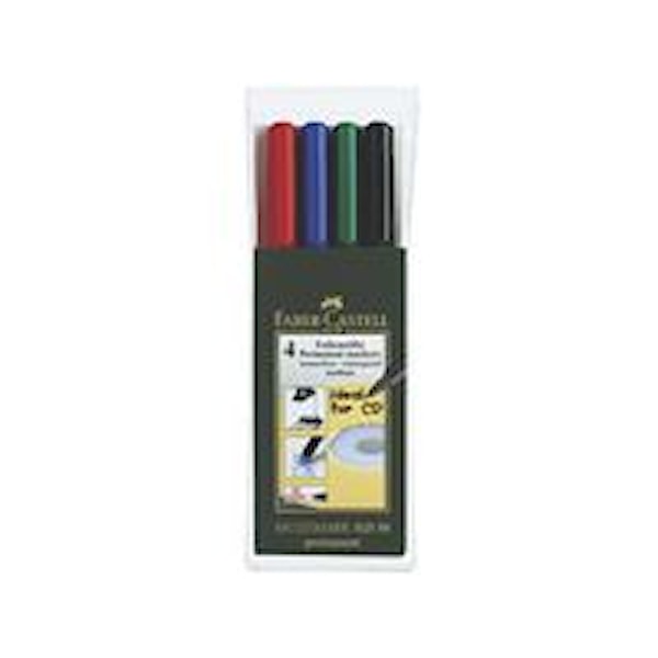 M&auml;rkpenna Multimark permanent M 4-pack Faber Castell