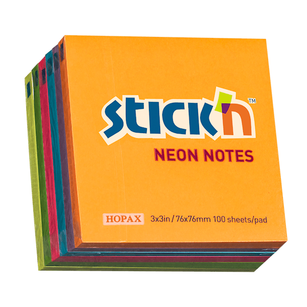 Notisblock 76x76 100 Blad 6 Pack Sorterat