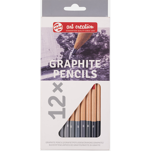 Talens Art Creation Graphite blyanter, sett med 12