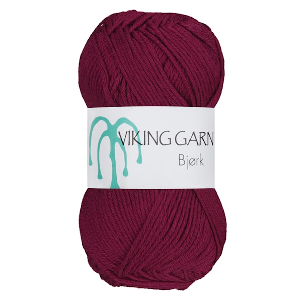 Bjørk 50 g Mørk rød 562 Viking Garn