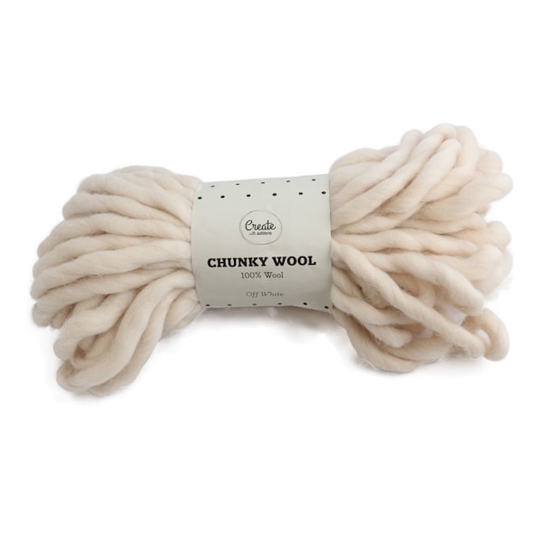 Adlibris Chunky Wool lanka Off White 200g A001