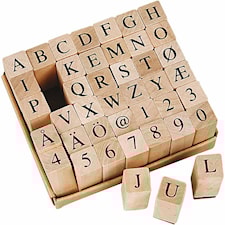 Stämplar Bokstäver och Siffror 13x13 cm 42 st