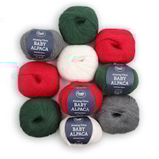 Adlibris Baby Alpaca Garn 50g Christmas 10-pack