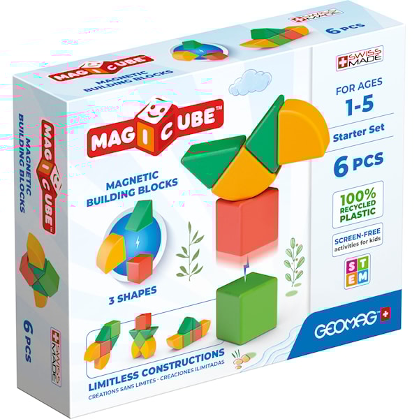 Magicube Re Shapes Startsett 6 deler fra Geomag