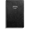Kalender 2026 Leader Konstläder Svart Burde