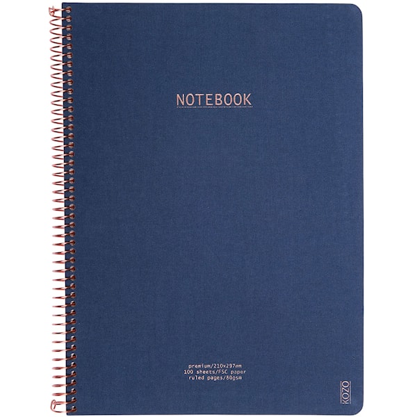 KOZO Premium Notebook A4 navy 100 pcs 80g.