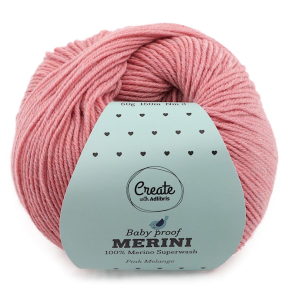 Adlibris, Merini, 50 g, Pink Melange A354