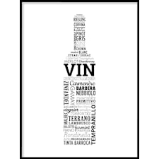 Typografisk vin poster30x40cm