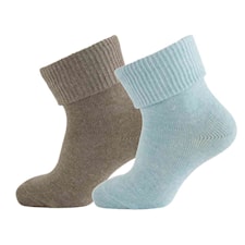 Babystrumpa 2-pack, Blue/brown , Melton, Strl 20/22