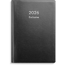 Kalenteri 2026 Exclusive musta muovikansi 83x127 mm Burde