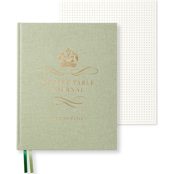 Coffe Table Journal Royal 25,5 x 20 cm Green Leaf 256 sider Paperstyle