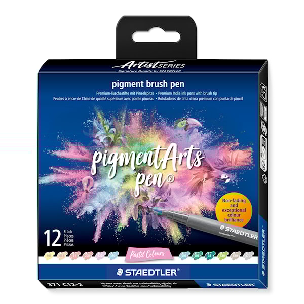 Brush Pen Pigment Pastell 12-pack Staedtler