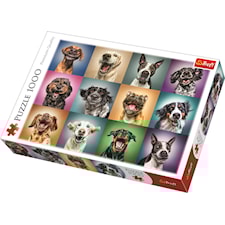 Puslespill, Funny Dogs, 1000 brikker, Trefl
