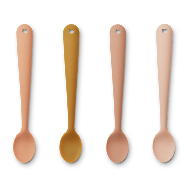 LIEWOOD Siv Skjeer 4-Pack, Tuscany Rose Multi Mix -  Tåteflasker & Tilbehør  - Silikon,Nylon
