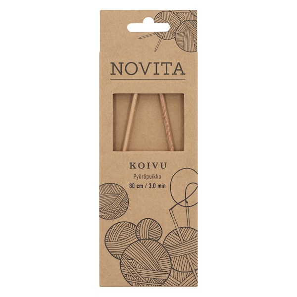 Rundpinner 80 cm Bjørk Novita
