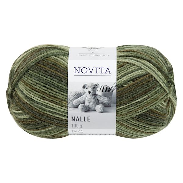Novita Nalle Taika Garn Ullmix 100 g grönmulti 838