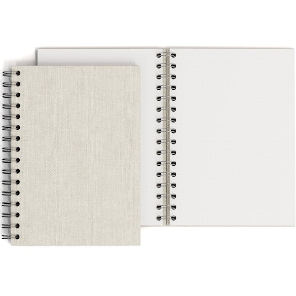 Notatbok A5 Prikket Linen 90 Sider Bigso Box of Sweden