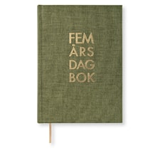 Paperstyle 5-Års Dagbok A5 Textil Khakigrön