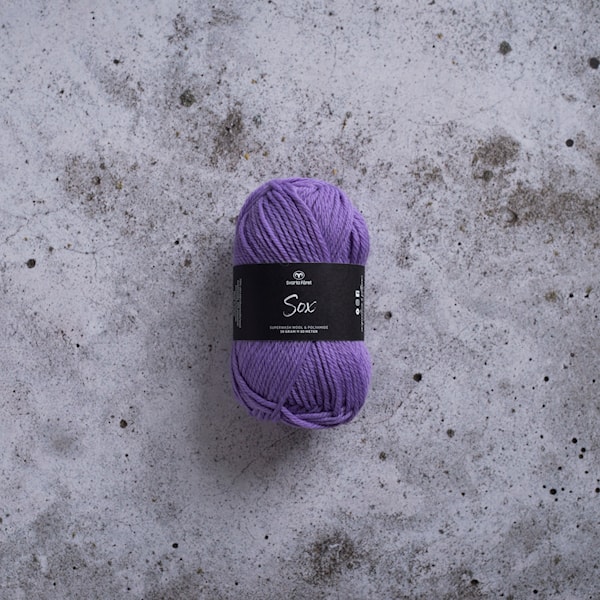 Sox Garn Ullmiks 50 g Lilla Svarta Fåret