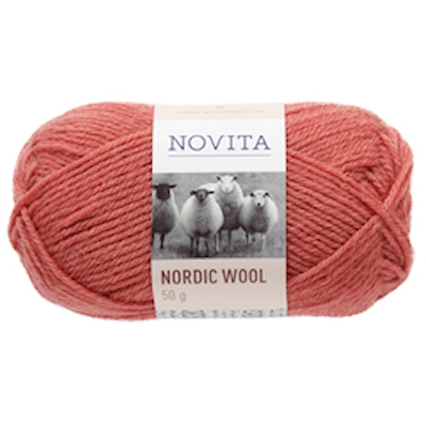 Novita Nordic Wool Garn Ullgarn 50 g, granatäppel 532