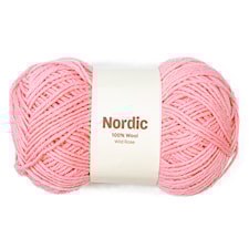 Nordic 100% ull 100 gr Vildrosljus ljusrosa A833  Adlibris
