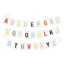 Littlephant Alphabet on a String Dekoration 10,5 x 14,5 cm Vit/Multi