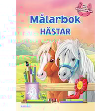 Målarbok Hästar med klistermärken Kärnan