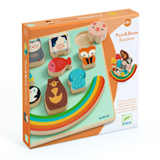 Pussel och Balansspel 11 Bitar Motiv med Djur och Regnbåge, Djeco